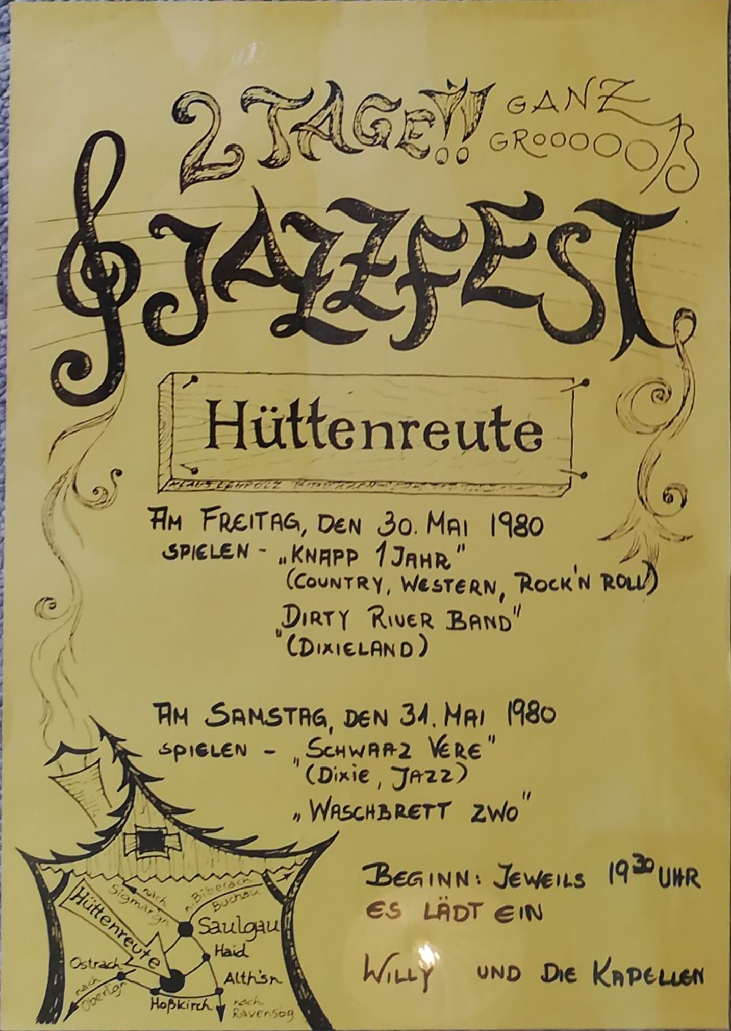Jazzfest Hüttenreute 30. Mai 1980